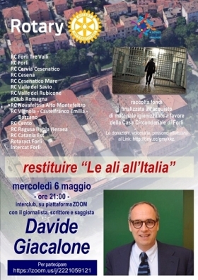 06 Maggio 2020: incontro con Davide Giacalone - ROTARY CLUB di CENTO