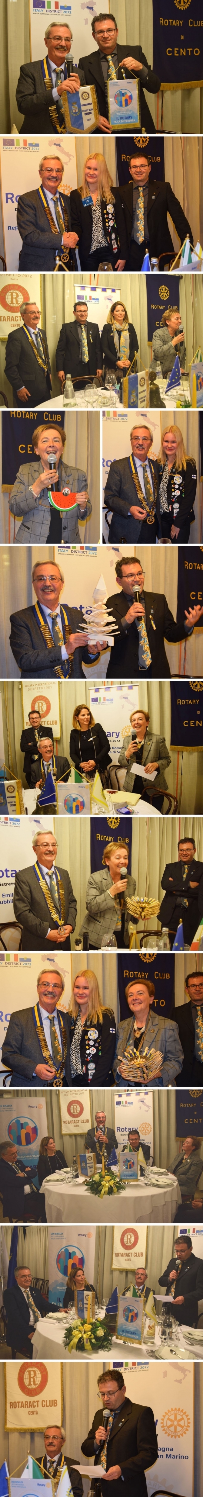 MERCOLEDI’ 29/11/2017: VISITA DEL GOVERNATORE MAURIZIO MARCIALIS - ROTARY CLUB di CENTO