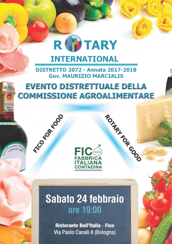 24 FEBBRAIO 2018: Visita a FICO - ROTARY CLUB di CENTO