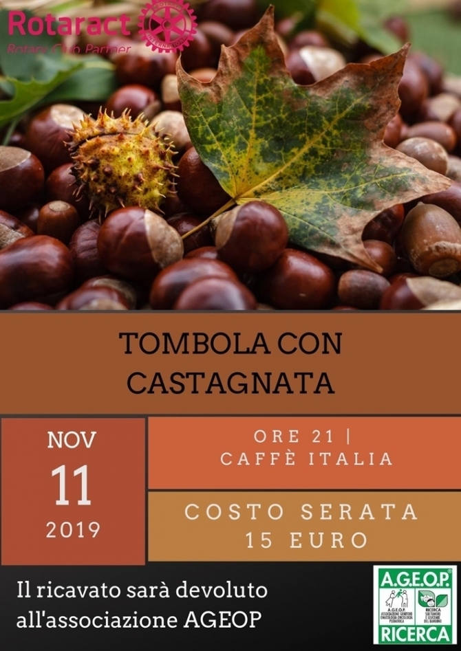 11 Novembre 2019: castagnata organizzata dal ROTARACT - ROTARY CLUB di CENTO