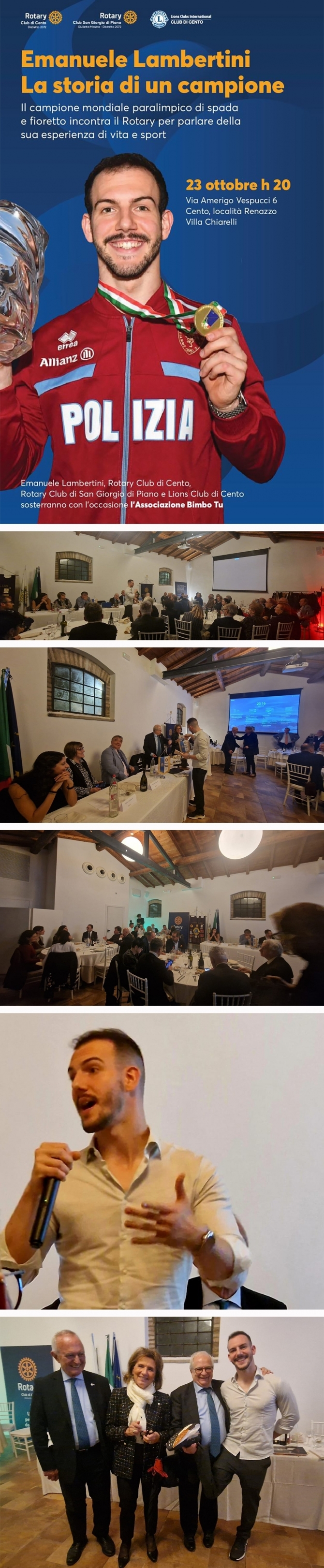 23/10/2025: Emanuele Lambertini. La storia di un campione - ROTARY CLUB di CENTO