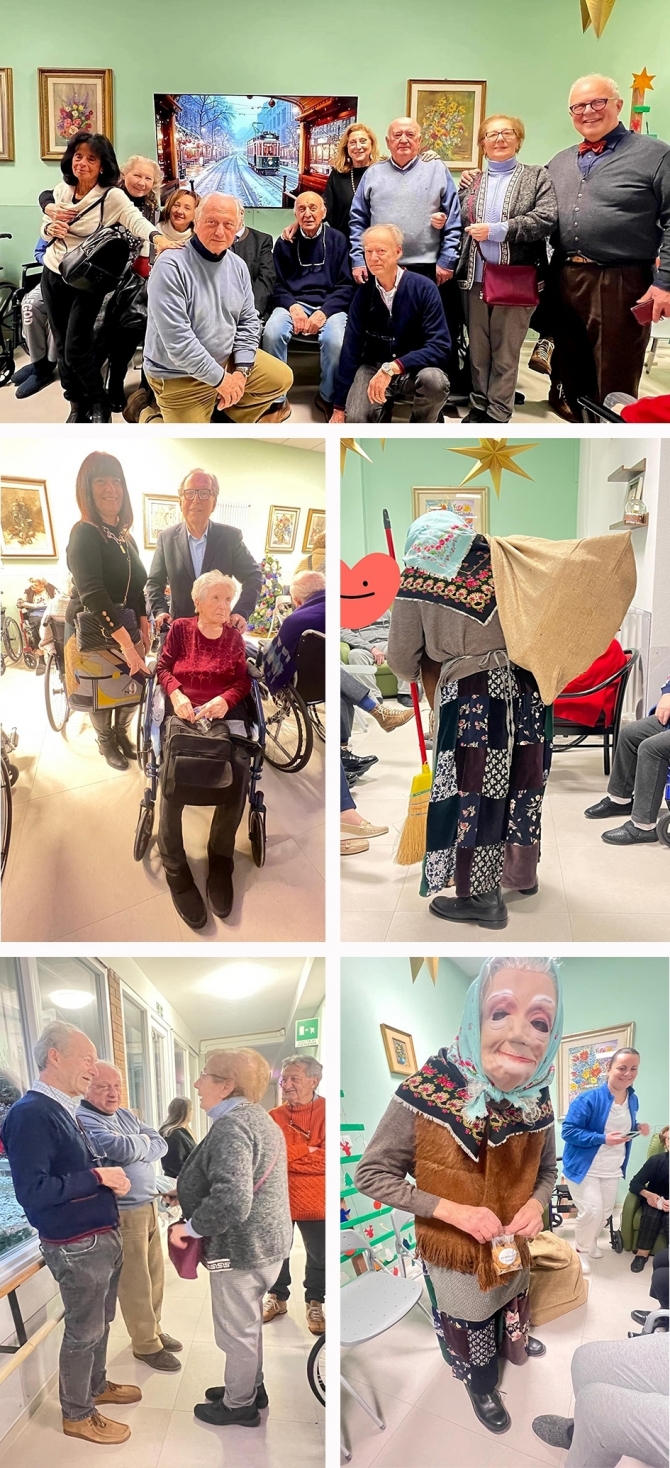 06/01/2026: la Befana in visita al Pensionato Cavalieri - ROTARY CLUB di CENTO